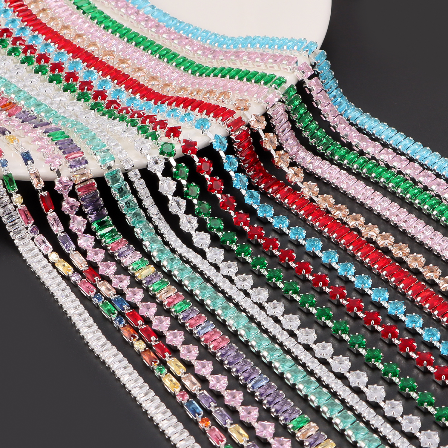 Phone Cases Europe - 50cm Crystal Rhinestone Chain with Silver