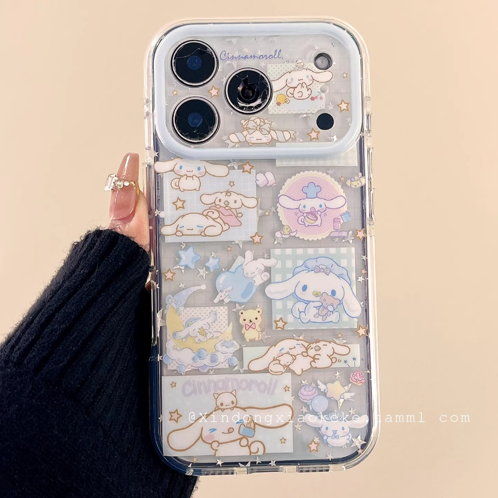 Cute Cartoon Case - Fashion Cute Cartoon Sanrio Cinnamoroll Bling