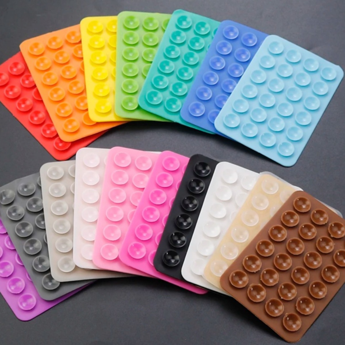 Phone Cases Recycling - 2Pc Thick Square Silicone Sticky Suction