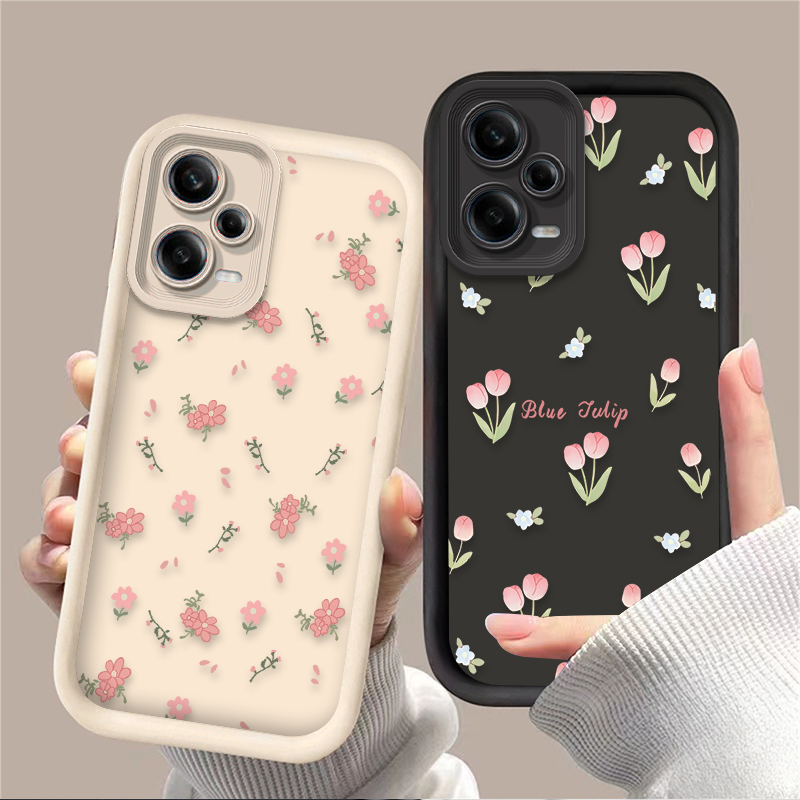 Phone Cases Xiaomi Redmi 12 - Retro Tulip Flower Phone Case for