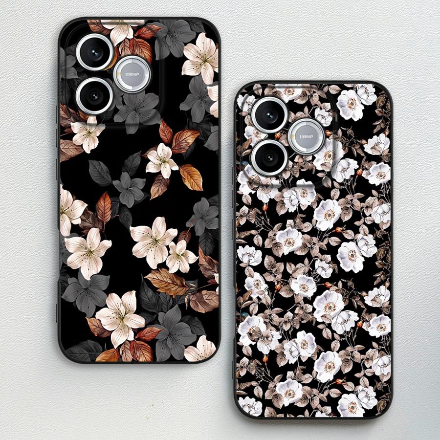 Phone Cases Honor - White Wild Rose Pattern Funda Phone