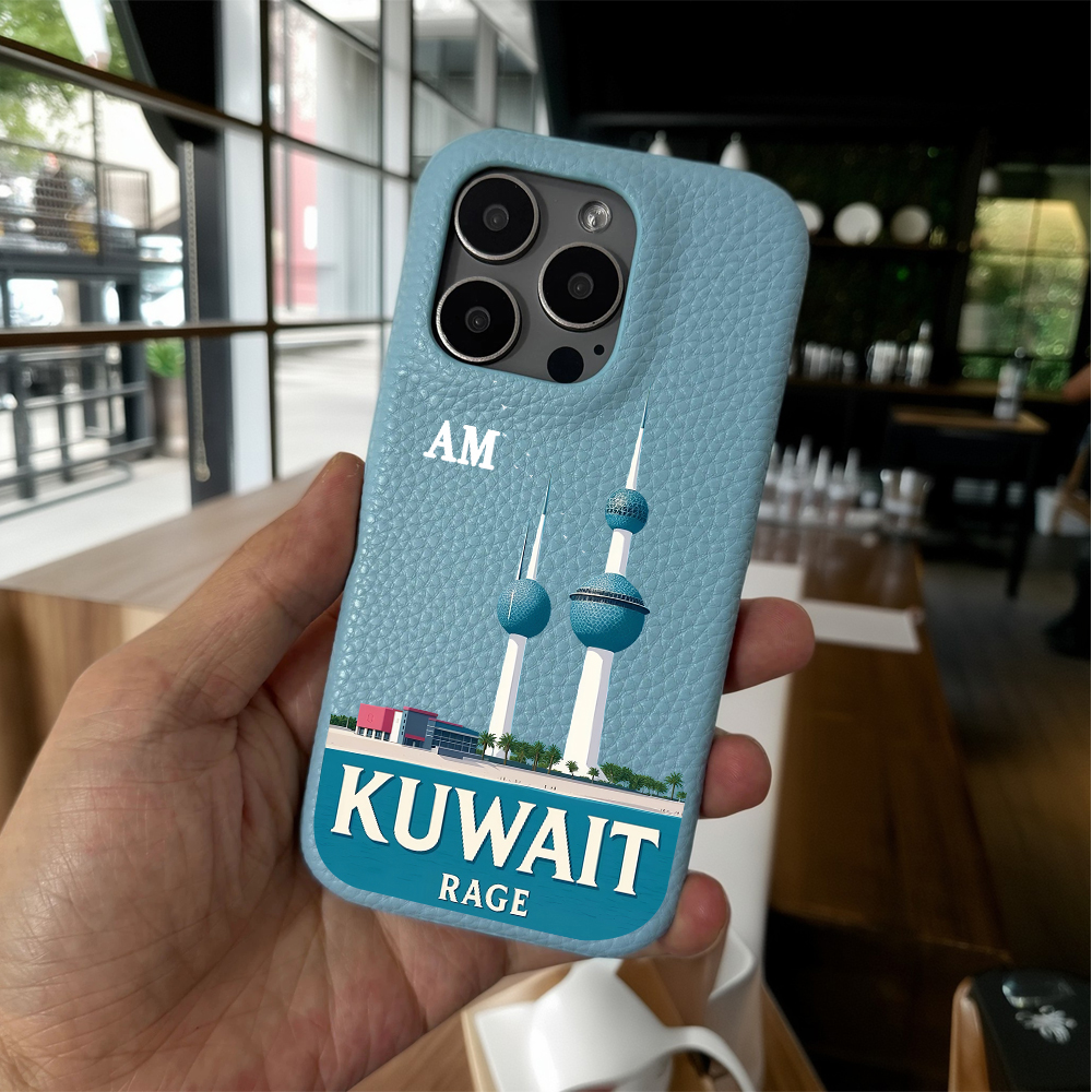 Phone Cases Kuwait - Customized Name leather phone case for