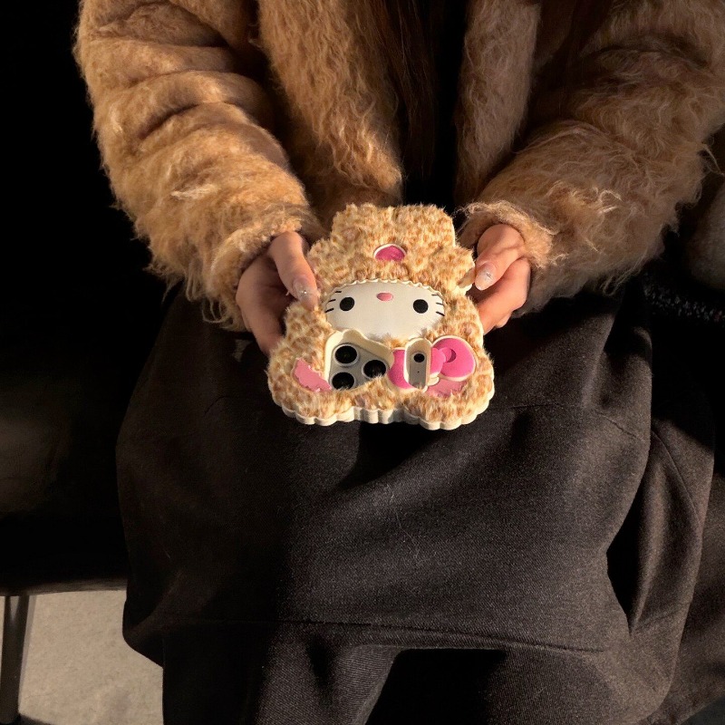 Cute 3D Hello Kitty Leopard Pl - Phone Cases Japanese incelemesi ve fiyatı