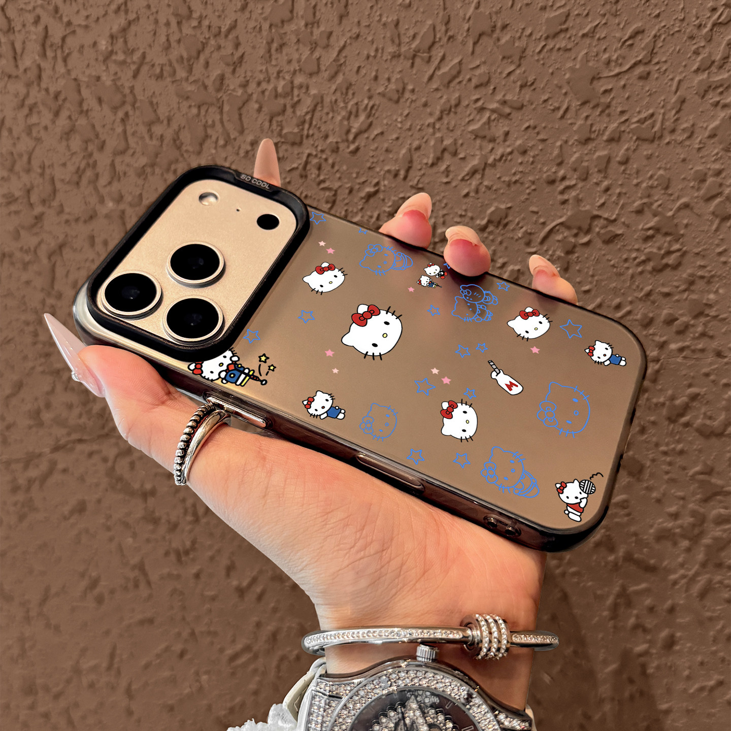 Cute Blue Hello Kitty Pattern  - Cute Cartoon Case incelemesi ve fiyatı