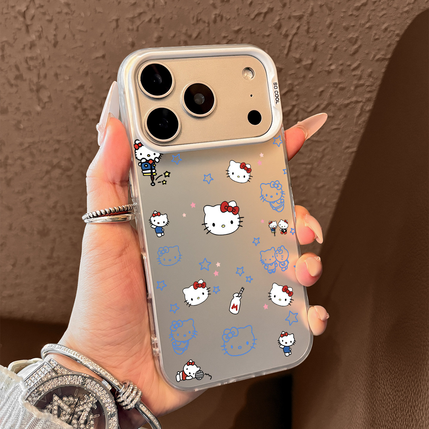 Cute Blue Hello Kitty Pattern  - Cute Cartoon Case incelemesi ve fiyatı