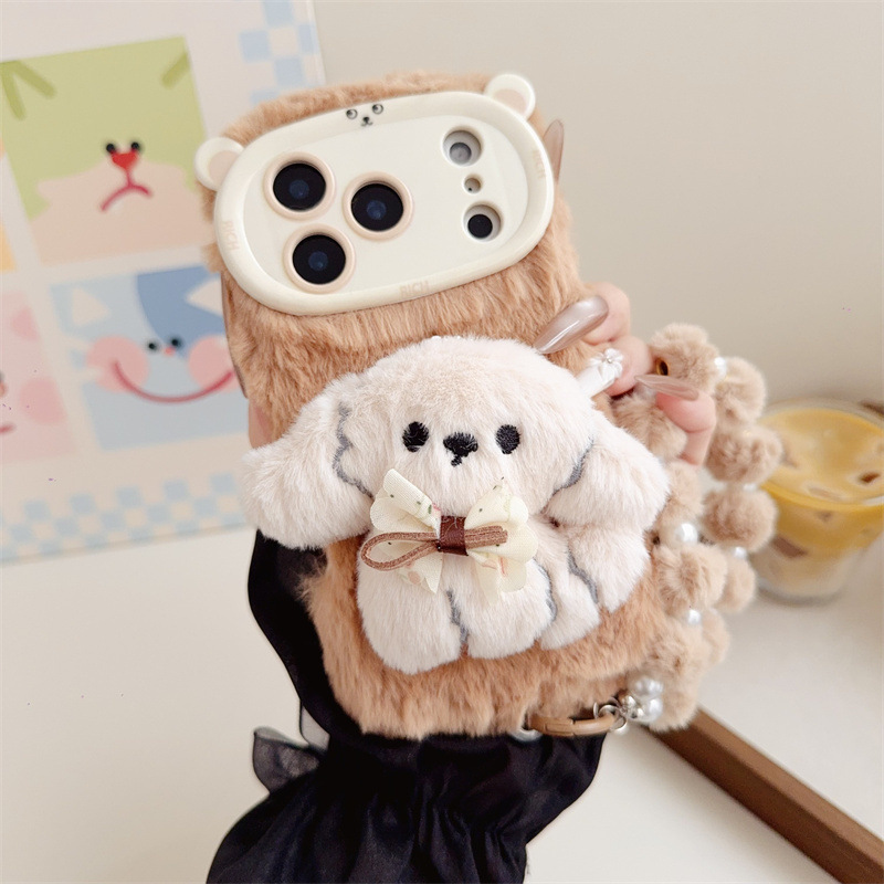 3D Cartoon Bowknot Puppy Warm  - Phone Cases Bulk incelemesi ve fiyatı