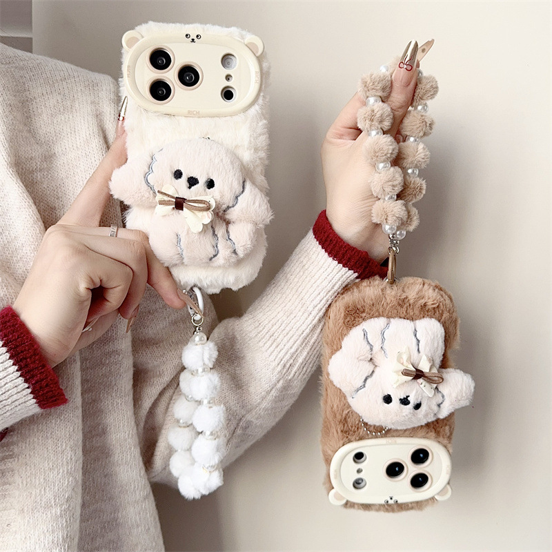 3D Cartoon Bowknot Puppy Warm  - Phone Cases Bulk incelemesi ve fiyatı