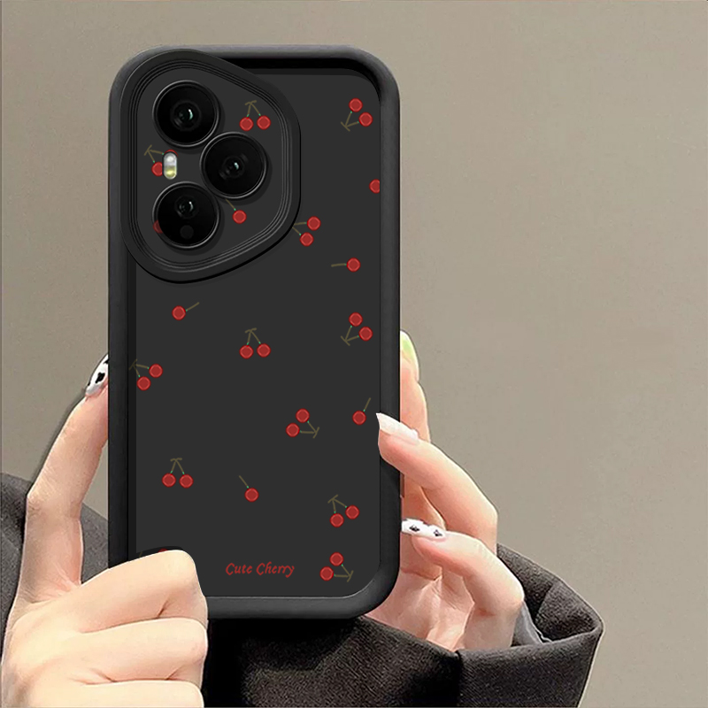 Mini Red Cherry Printed Soft T - Phone Cases Honor incelemesi ve fiyatı