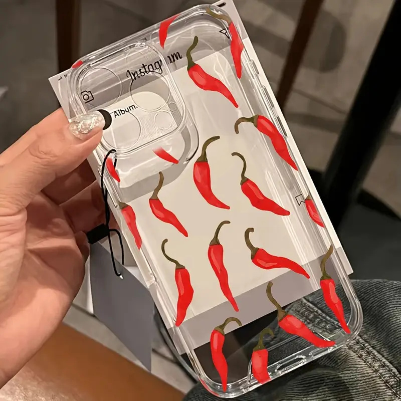 Red Chili Pepper Print Clear P - Phone Cases Xiaomi Redmi 12 incelemesi ve fiyatı