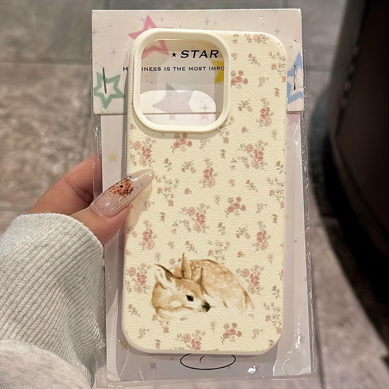 Cute Deer Full Floral Pattern  - Phone Cases Cute incelemesi ve fiyatı