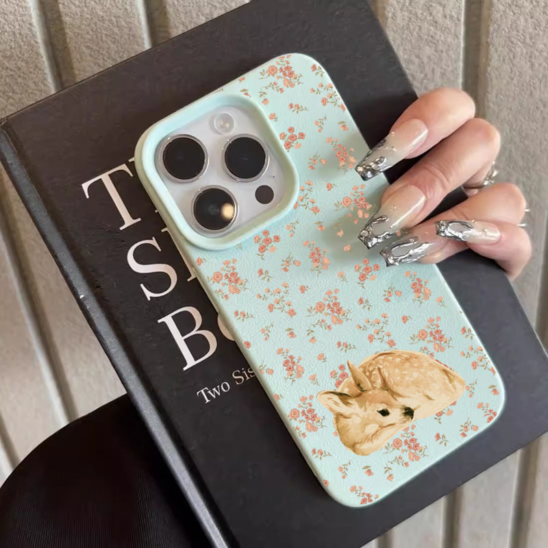 Cute Deer Full Floral Pattern  - Phone Cases Cute incelemesi ve fiyatı