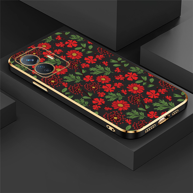 Vivo V40 Leaves Flower Print P - Phone Cases Vivo incelemesi ve fiyatı