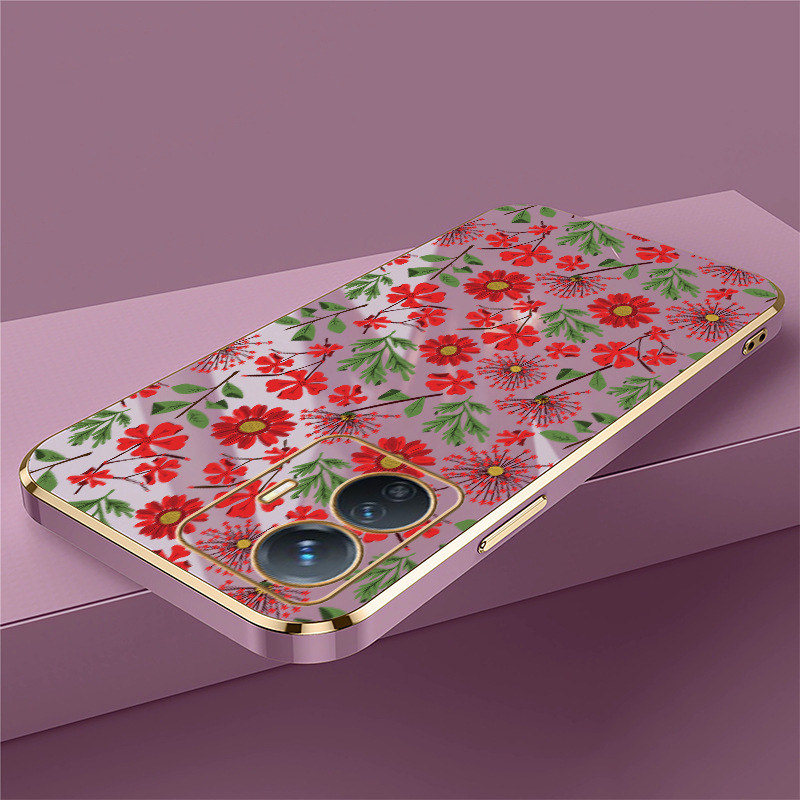 Vivo V40 Leaves Flower Print P - Phone Cases Vivo incelemesi ve fiyatı