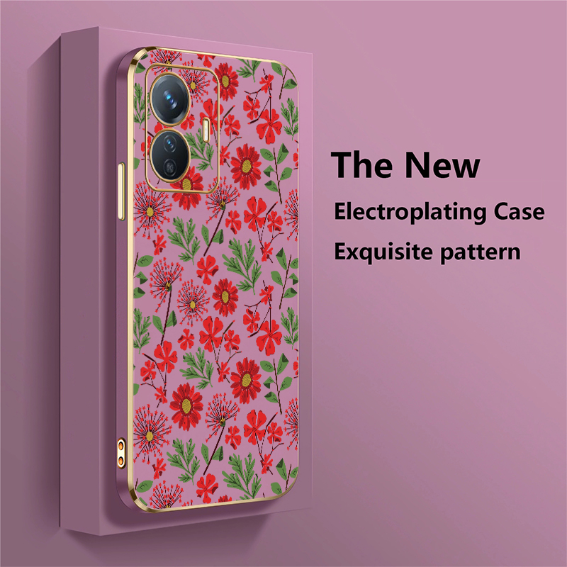 Vivo V40 Leaves Flower Print P - Phone Cases Vivo incelemesi ve fiyatı