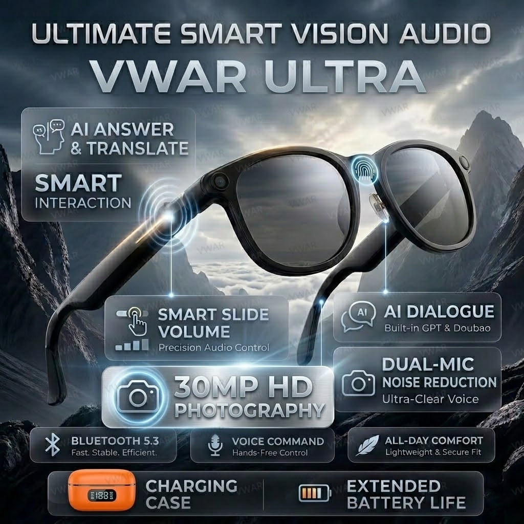 VWAR Smart Glasses with 3600mA - Phone Cases Japanese incelemesi ve fiyatı