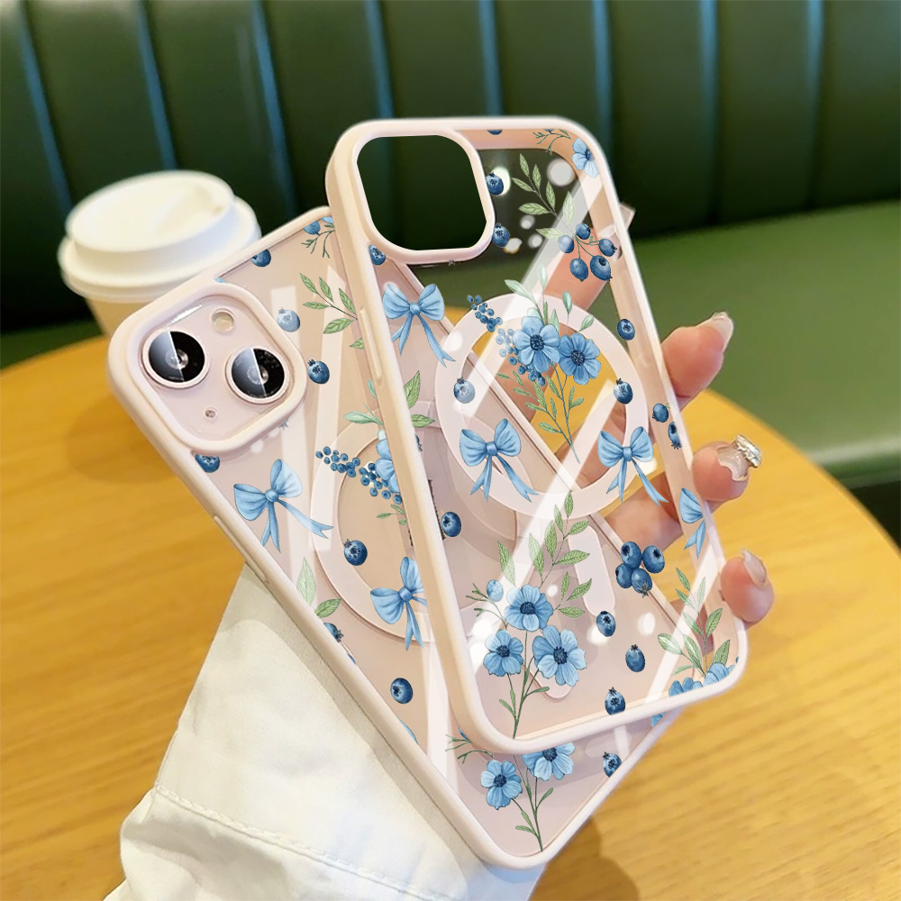 Blueberry Floral Clear Case  F - Phone Cases Bulk incelemesi ve fiyatı