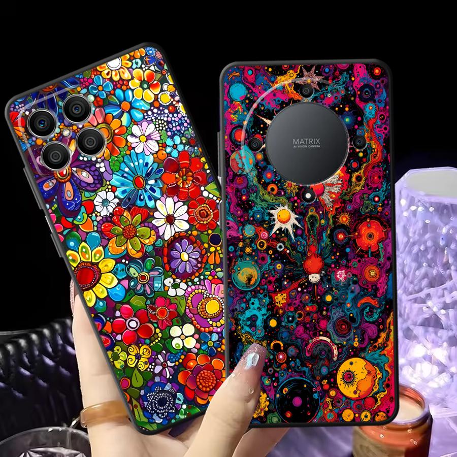 Vibrant Psychedelic Art Soft F - Phone Cases Honor incelemesi ve fiyatı
