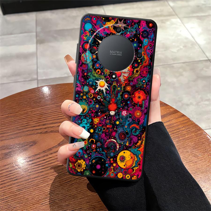 Vibrant Psychedelic Art Soft F - Phone Cases Honor incelemesi ve fiyatı