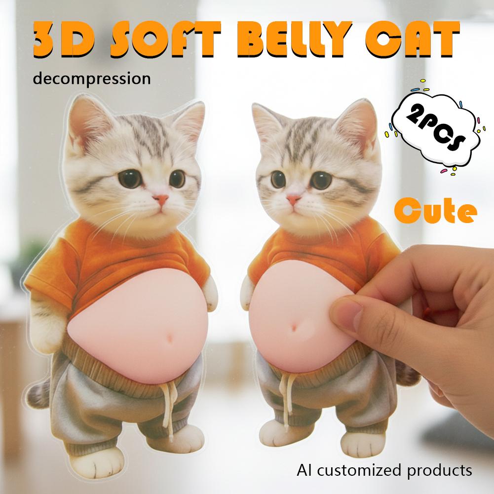3 Kinds Tabby Cat 3D Belly Sti - Phone Cases Europe incelemesi ve fiyatı