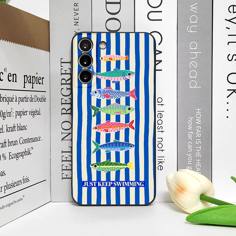 Cute Striped Pattern Sardines  - Phone Cases Cute incelemesi ve fiyatı