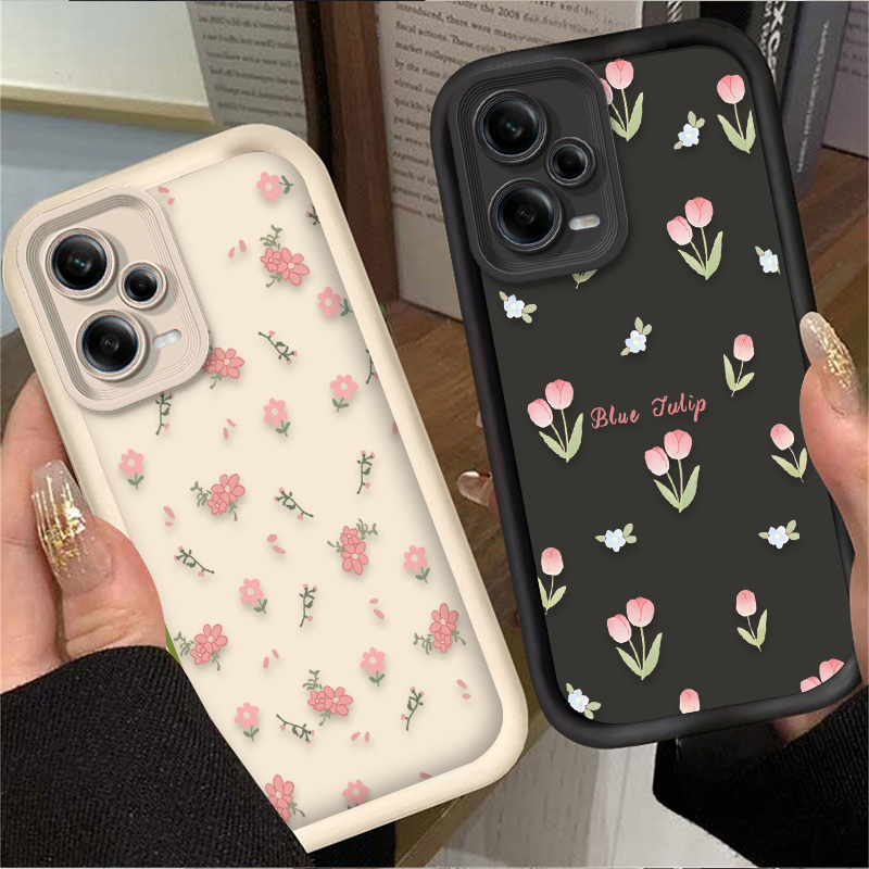 Retro Tulip Flower Phone Case  - Phone Cases Xiaomi Redmi 12 incelemesi ve fiyatı