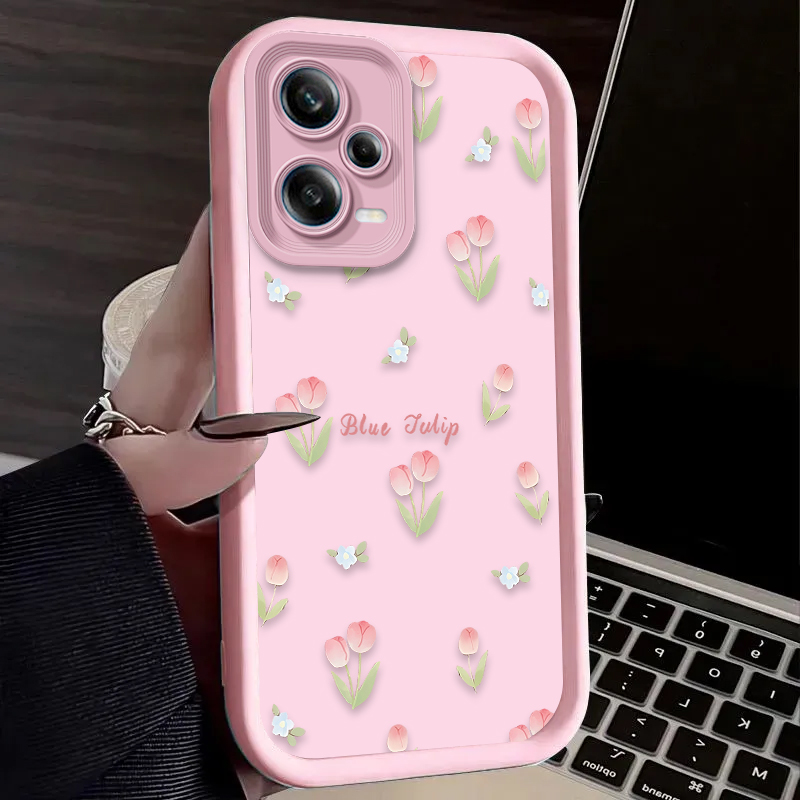 Retro Tulip Flower Phone Case  - Phone Cases Xiaomi Redmi 12 incelemesi ve fiyatı