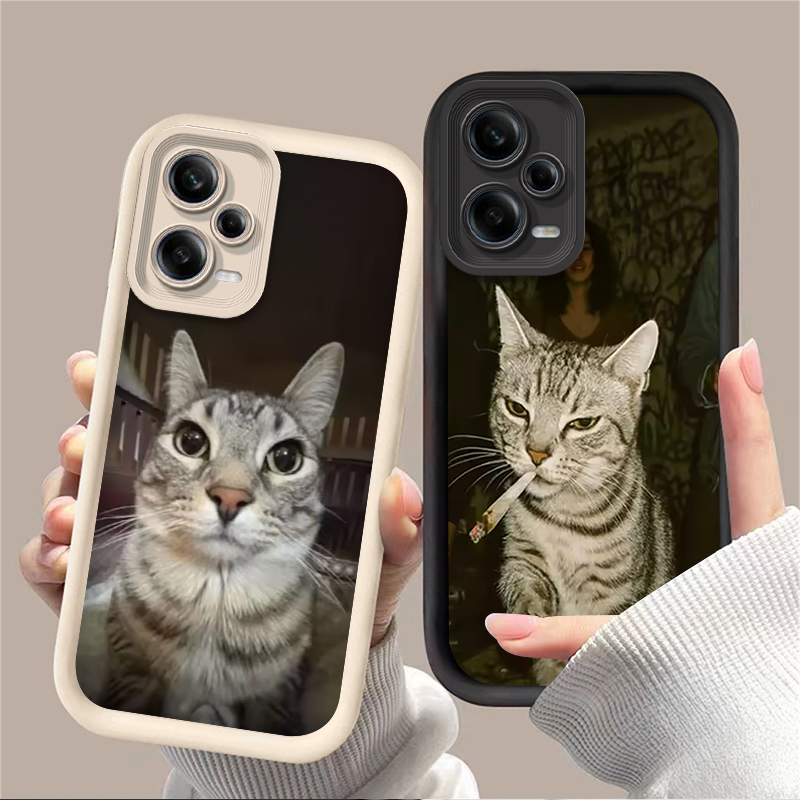 Trendy Cat Smoking Phone Case  - Phone Cases Xiaomi Redmi 12 incelemesi ve fiyatı