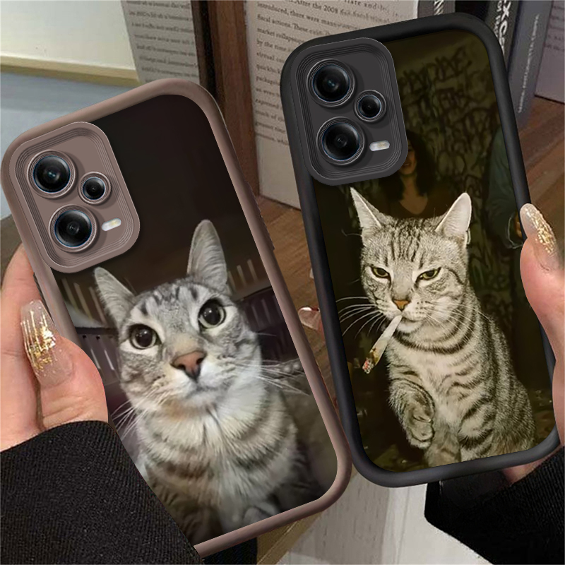 Trendy Cat Smoking Phone Case  - Phone Cases Xiaomi Redmi 12 incelemesi ve fiyatı