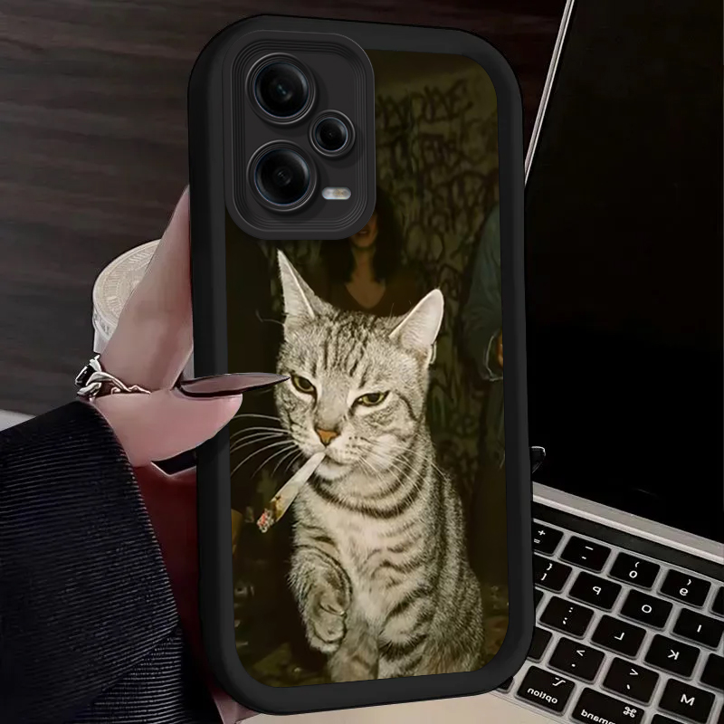 Trendy Cat Smoking Phone Case  - Phone Cases Xiaomi Redmi 12 incelemesi ve fiyatı
