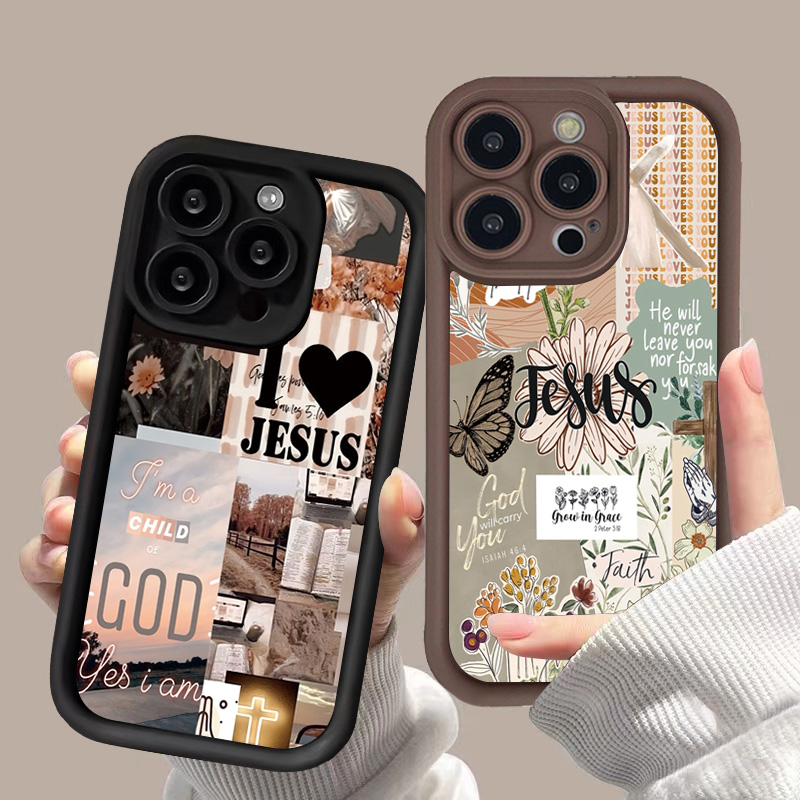 Jesus Collage Pattern Thick Sh - Phone Cases Arc incelemesi ve fiyatı