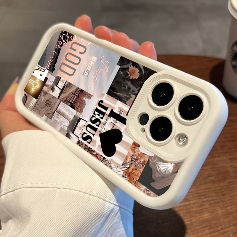 Jesus Collage Pattern Thick Sh - Phone Cases Arc incelemesi ve fiyatı