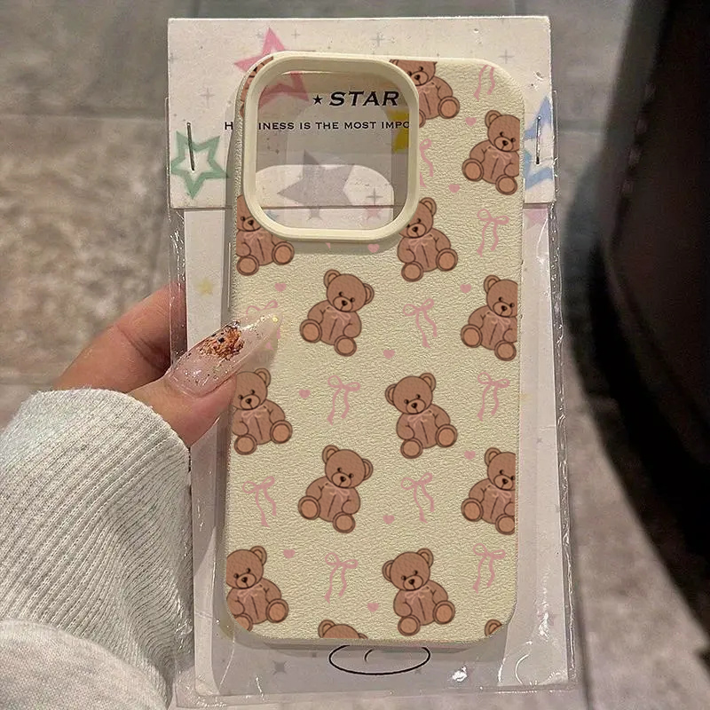 Cute Bow Tie Bear Lichee Patte - Phone Cases Cute incelemesi ve fiyatı