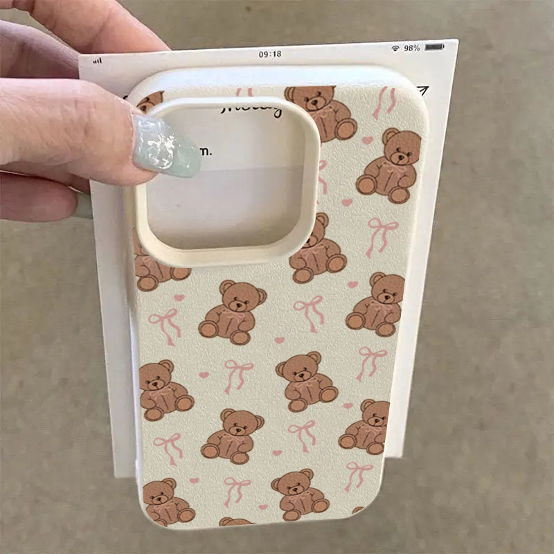 Cute Bow Tie Bear Lichee Patte - Phone Cases Cute incelemesi ve fiyatı
