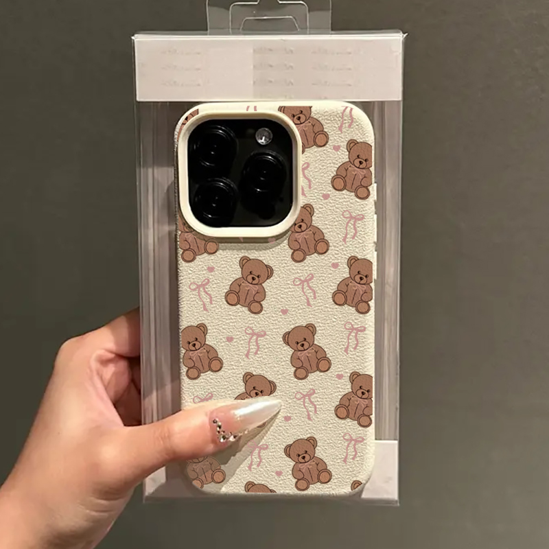 Cute Bow Tie Bear Lichee Patte - Phone Cases Cute incelemesi ve fiyatı