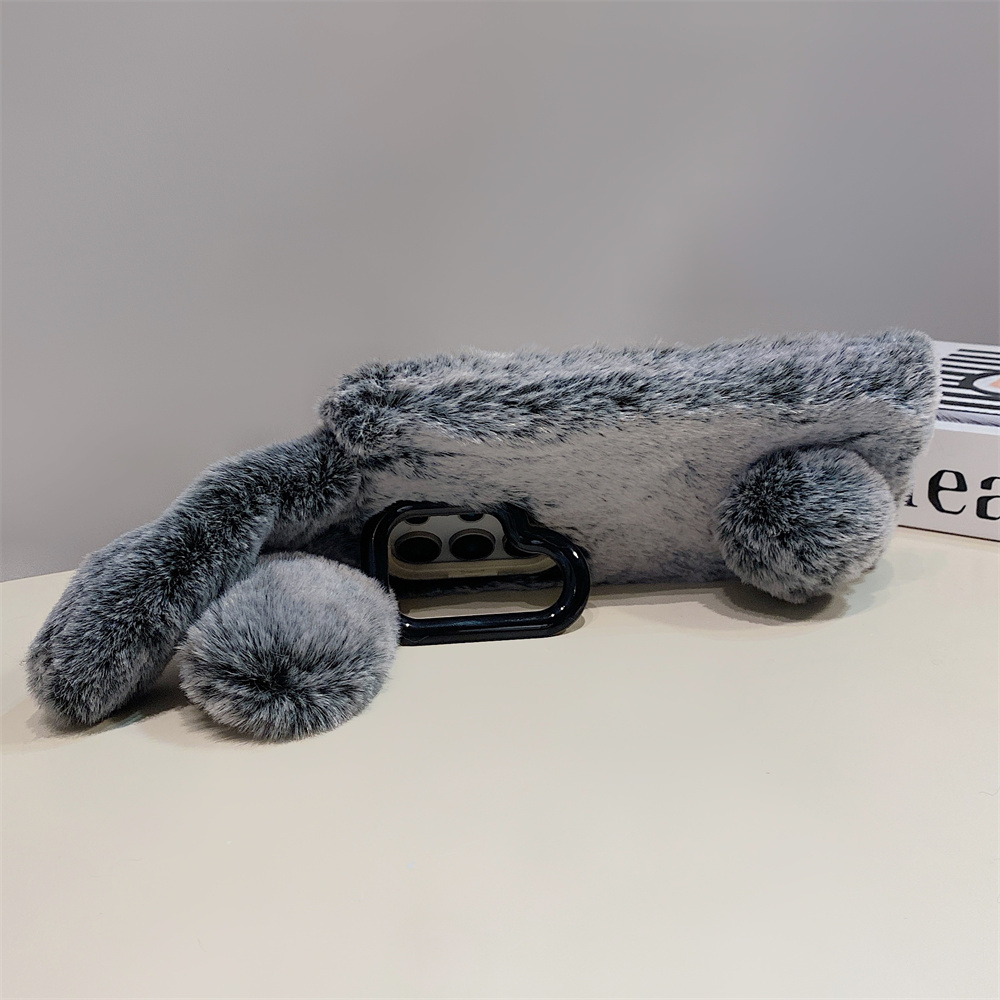 Cute Rabbit Ears Fluffy Stand  - Phone Cases Case incelemesi ve fiyatı