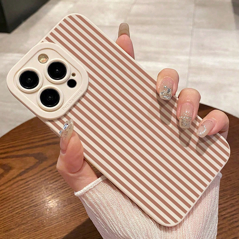 Pink Striped Painted Anti-Drop - Phone Cases Bulk incelemesi ve fiyatı