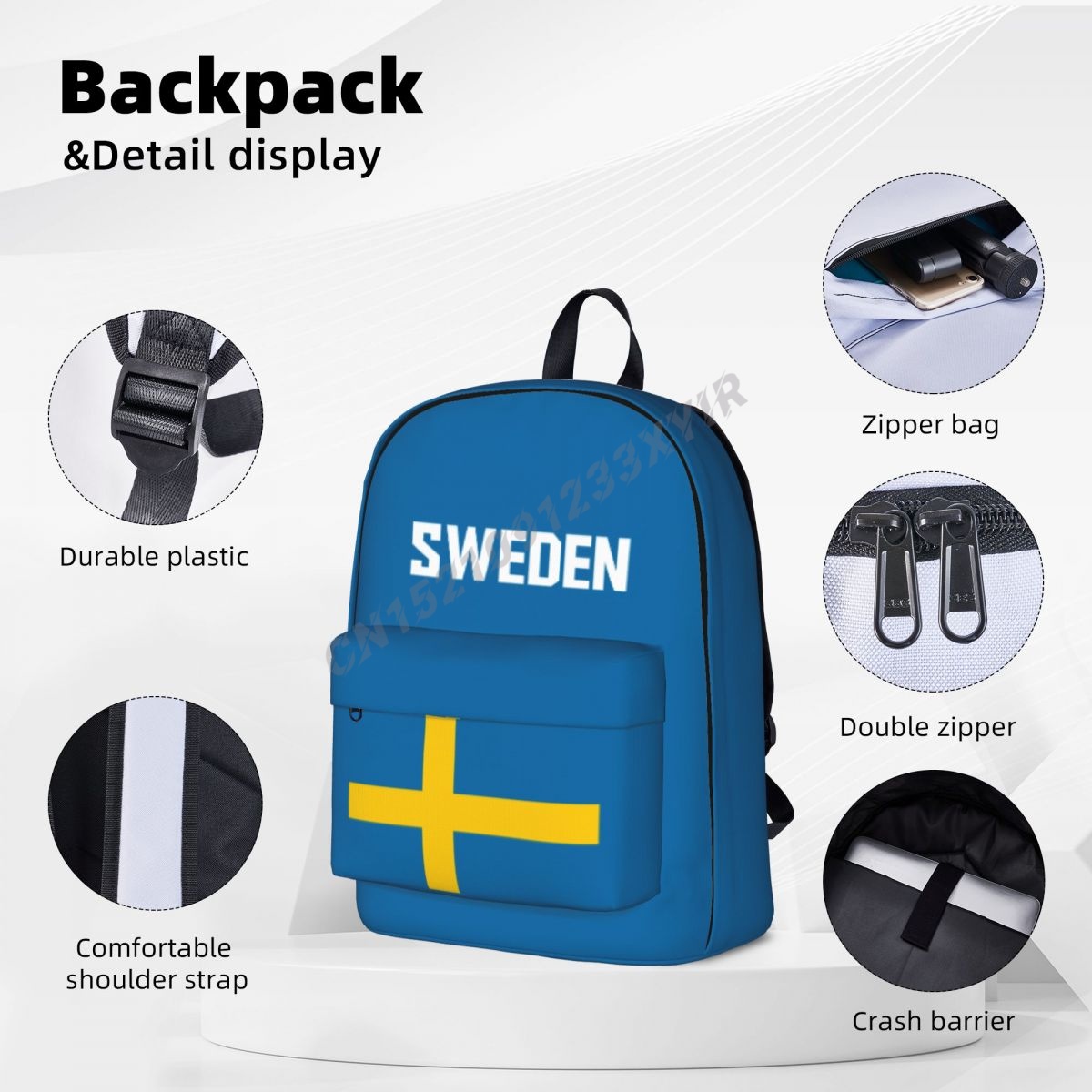 Unisex Backpack Sweden Flag Sw - Phone Cases Sweden incelemesi ve fiyatı